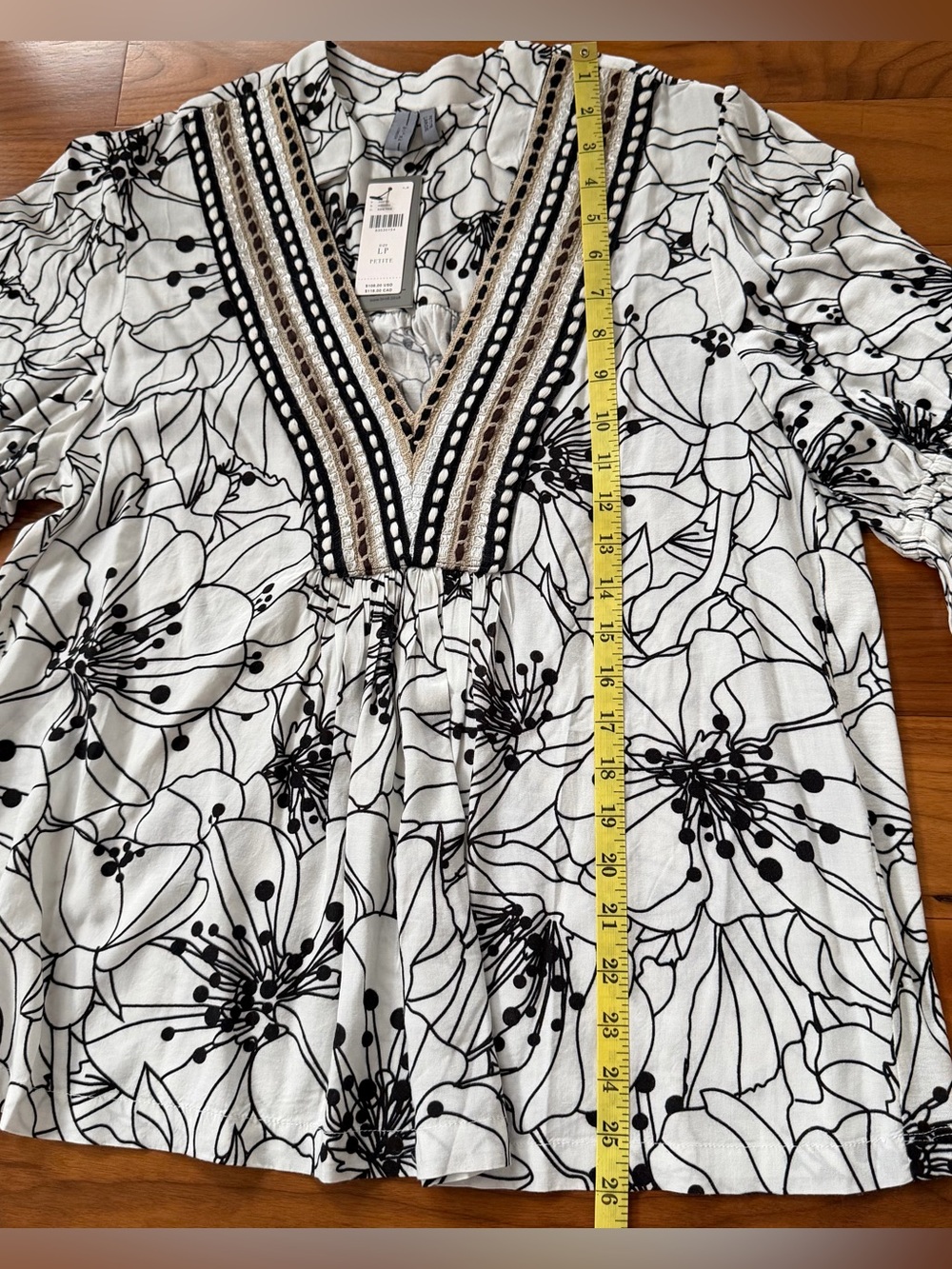 NWT Anthropologie Bl-nk London Women’s Stephanie Top Blouse Tunic Size L Petite - Picture 11 of 14